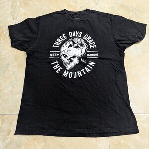 Three Days Grace The Mountain Black Graphic T-shirt - Size Large